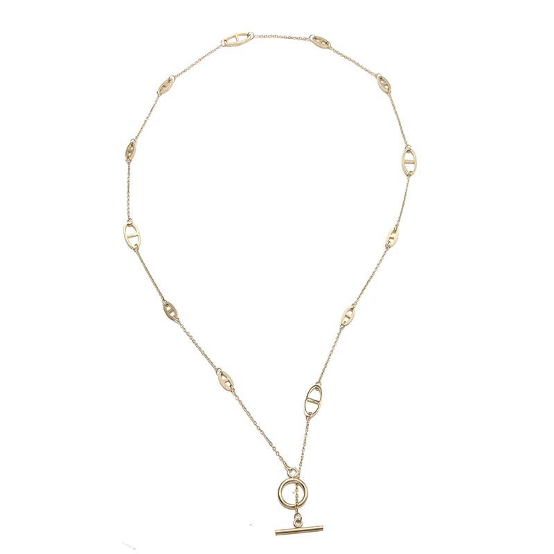 

Fashion New Adjustable Necklace Electroplating Gold Jewelry Steel Stainless Necklace, Gold color