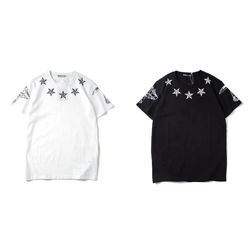

Original new high street popular custom fabric men and women couples cotton short-sleeved T-shirt bottoming shirt spot wholesale