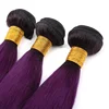 16"-30"Length Ombre Colors 100%Real Brazilian Cuticle Aligned Hair Virgin Hair Bundles