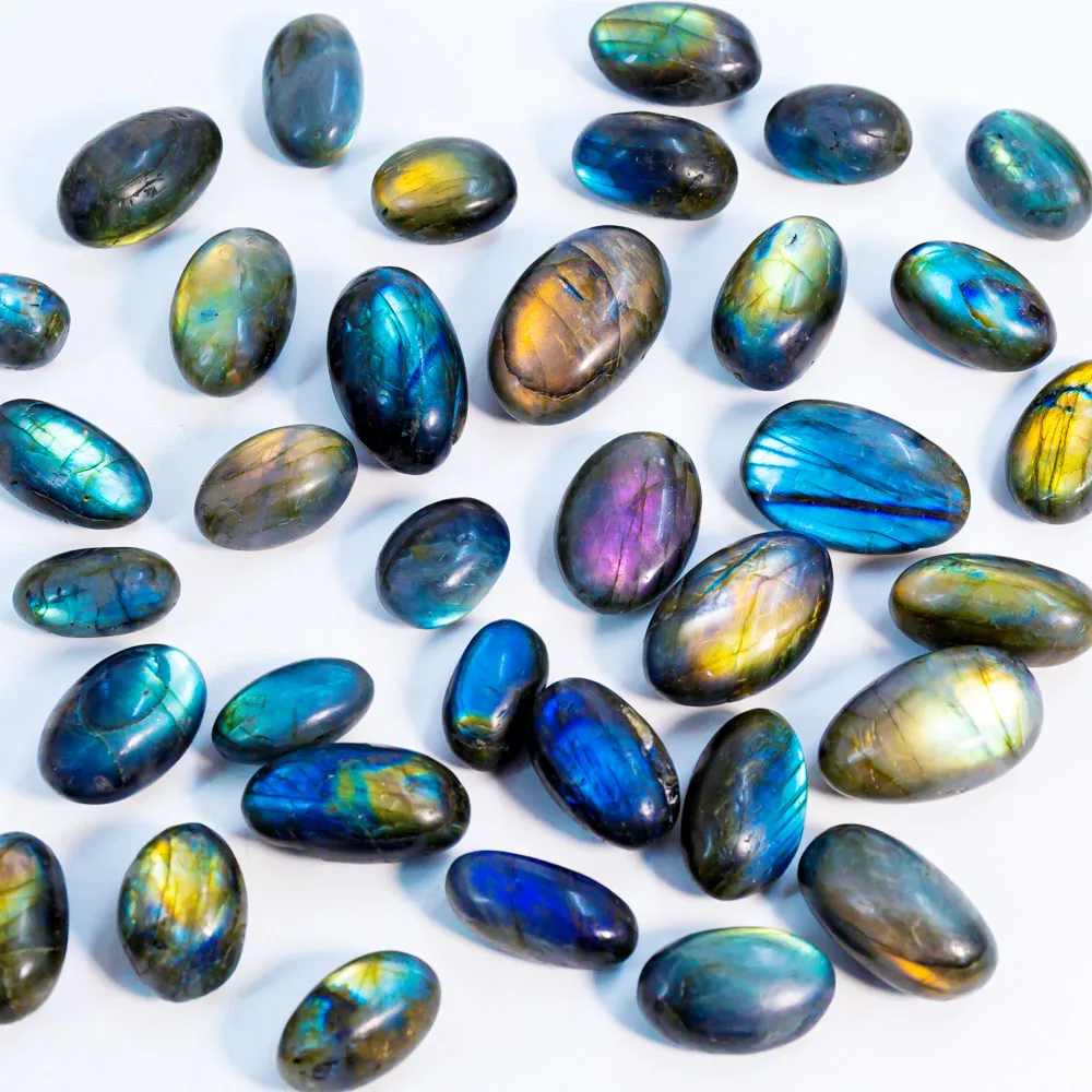 

Wholesale natural healing crystal polished gemstone crystal labradorite tumbled stone for home decoration