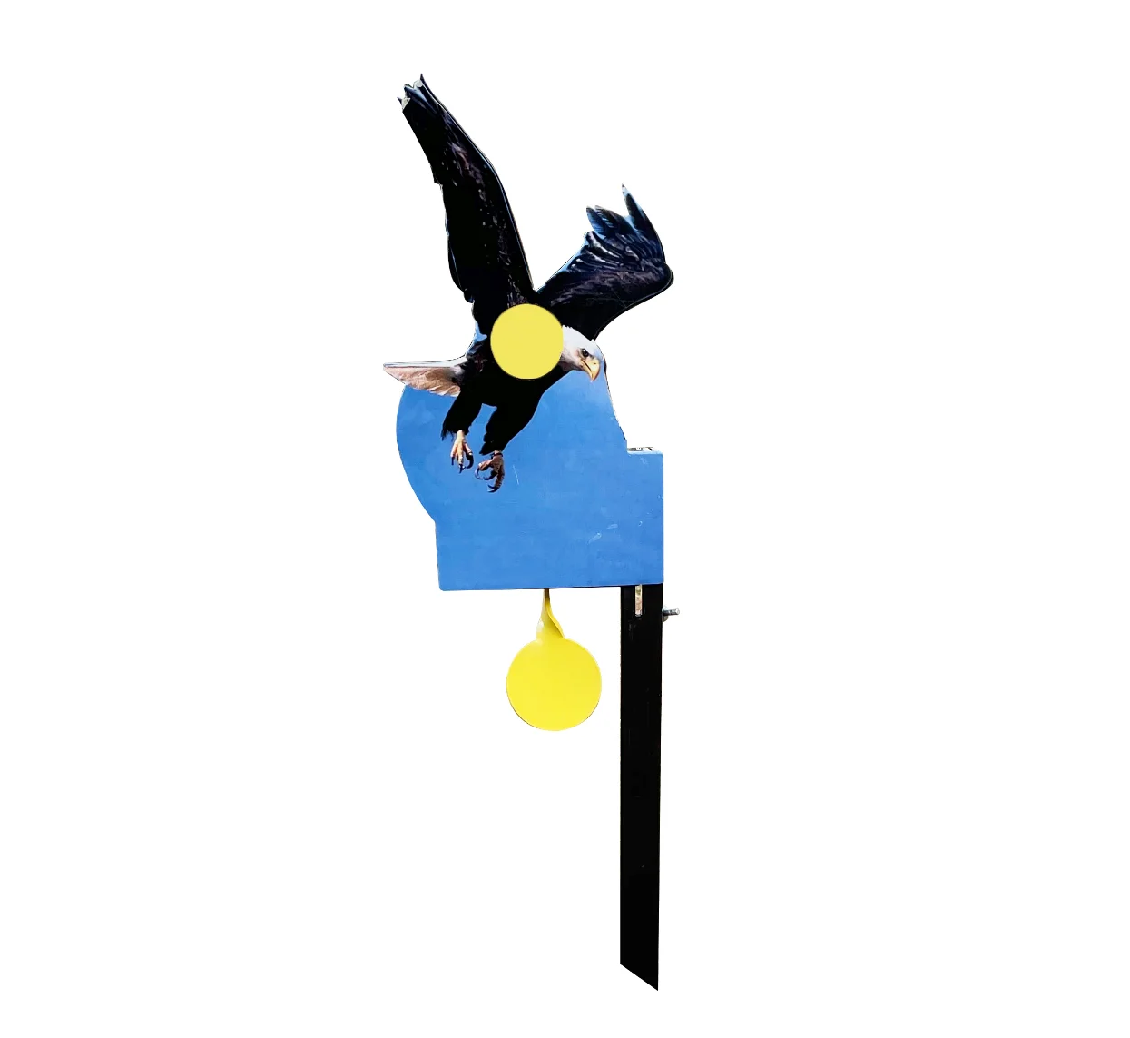 

Metal Eagle animal design air gun steel resetting shooting target, Black