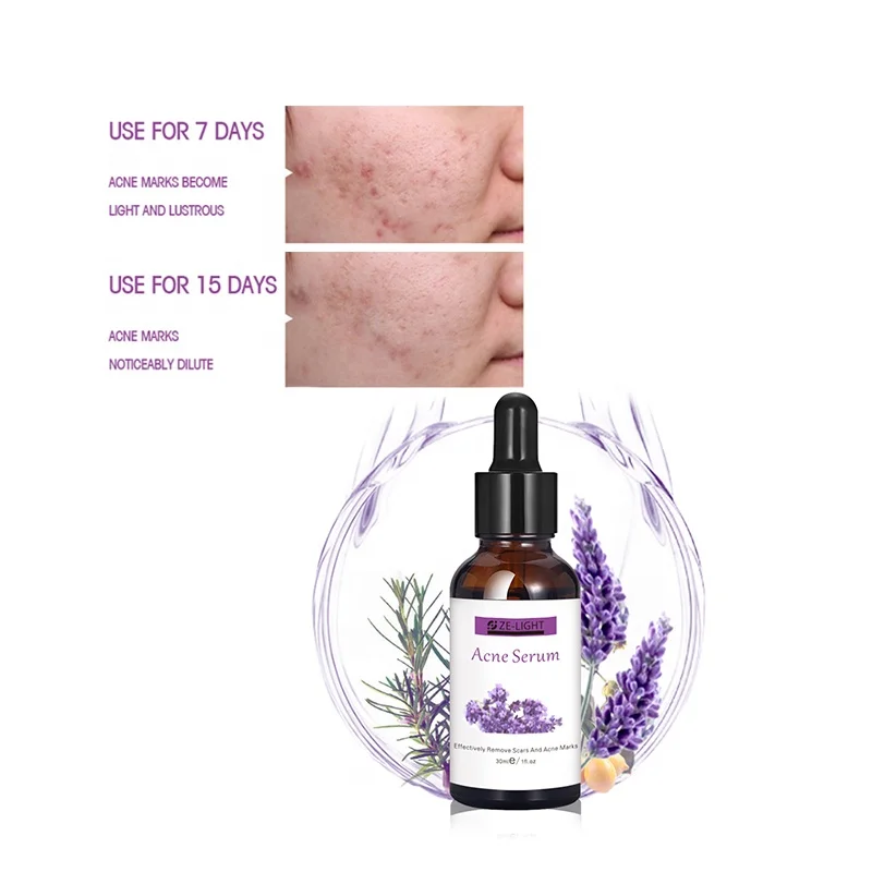 

Private Label Natural Organic Ingredients Reduces Wrinkles Age Spots And Acne Hyaluronic Acid Vitamin C Lavender Face Serum, Transparent