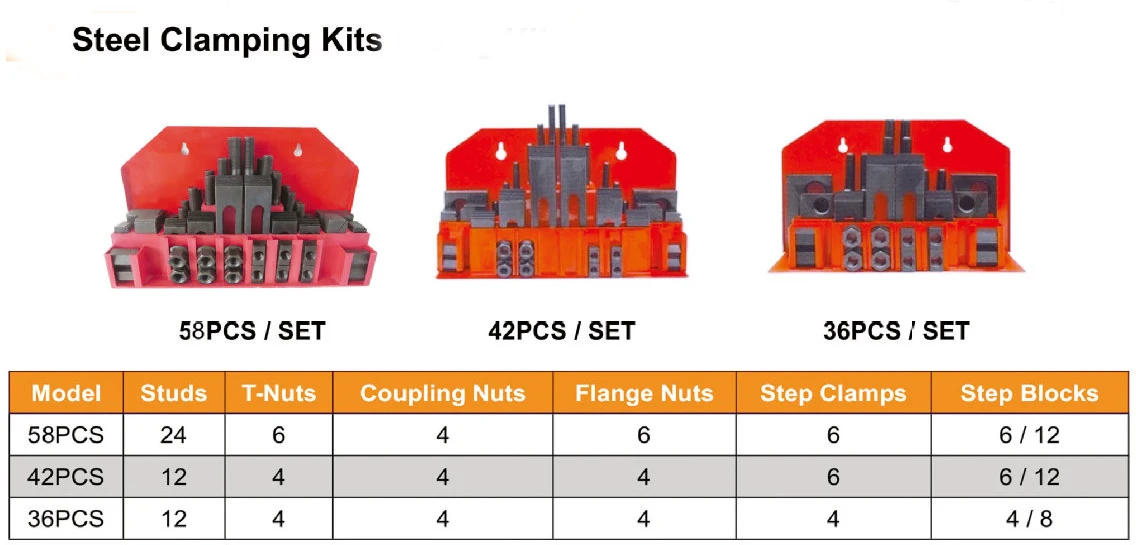 Machine Tools Step Blocks T Nuts Tslot Clamping Kit Bridgeport Mill