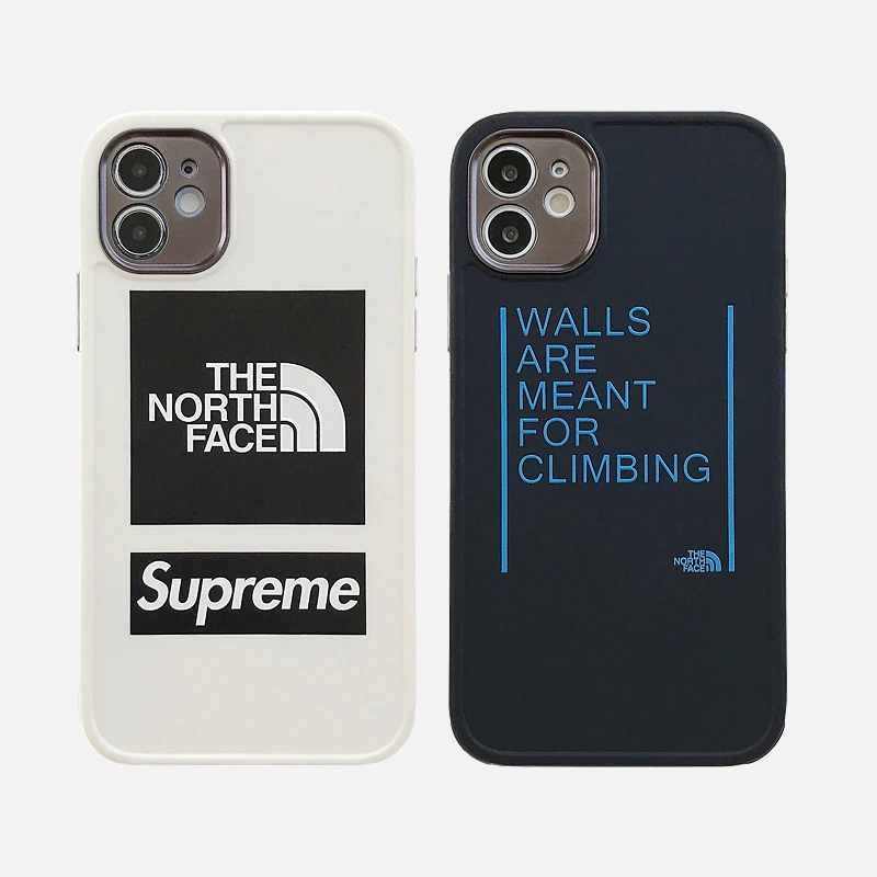 

New trend North face mobile phone case For Iphone12 11pro max Xs i8 7plus XR TPU Anti-fall Lens protection mobile phone case