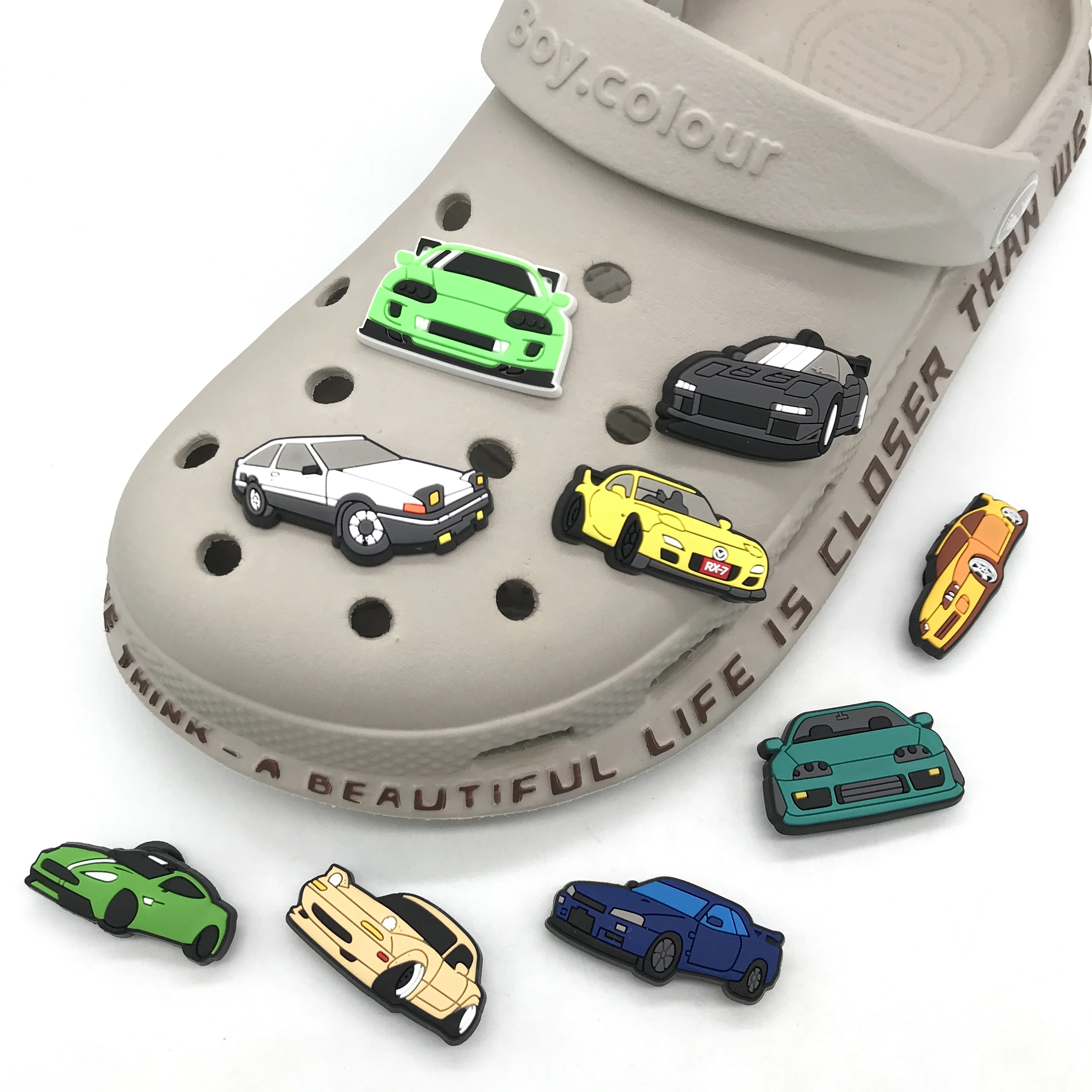 

Assorted Designs Available Promotional Shoes Decoration Charms Soft PVC Shoe Charms For croc, Picture