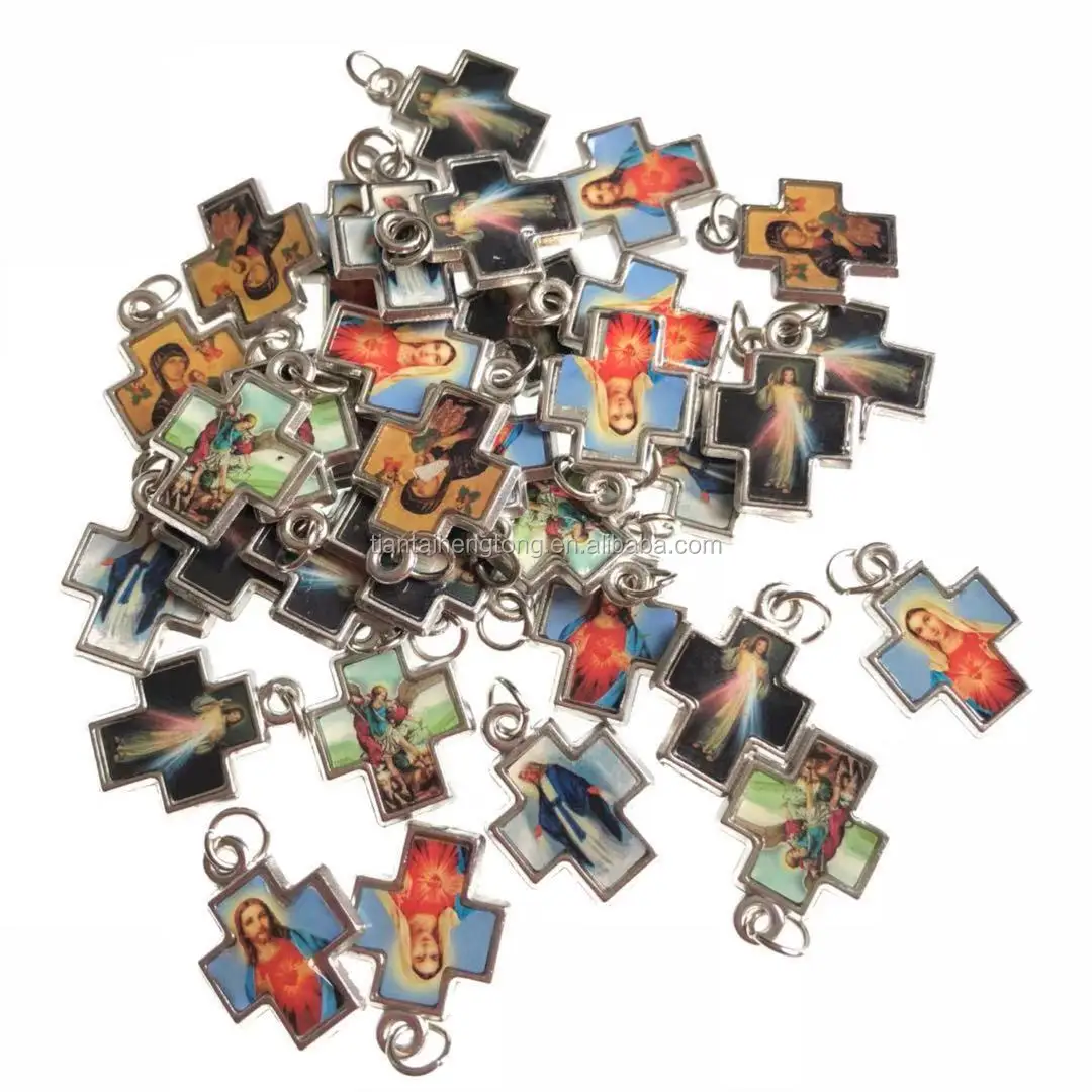 Religious Gift Enamel Hanging Alloy Cross Pendant,Religious Necklace