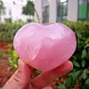 Natural pink quartz heart shape, healing crystal crystal jewelry