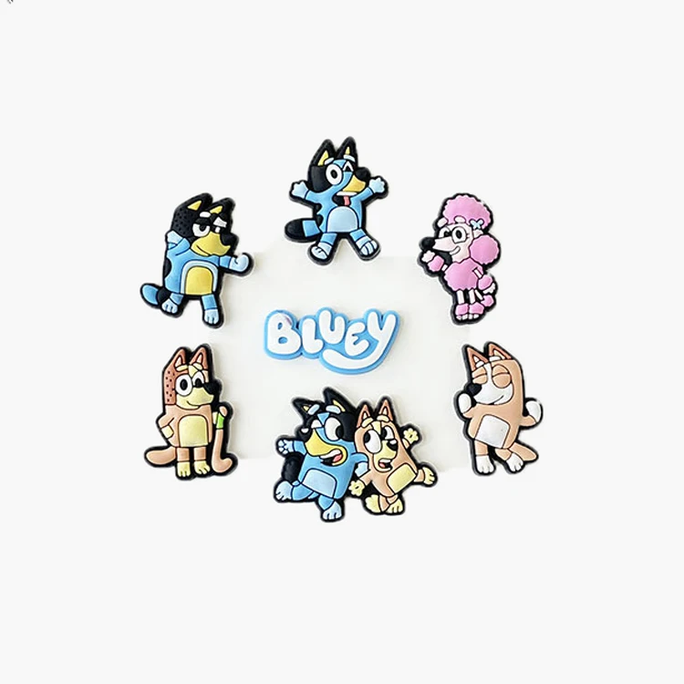 

2021 best selling creative blue charm designer Charm Amulet PVC anime croc charm shoe accessories