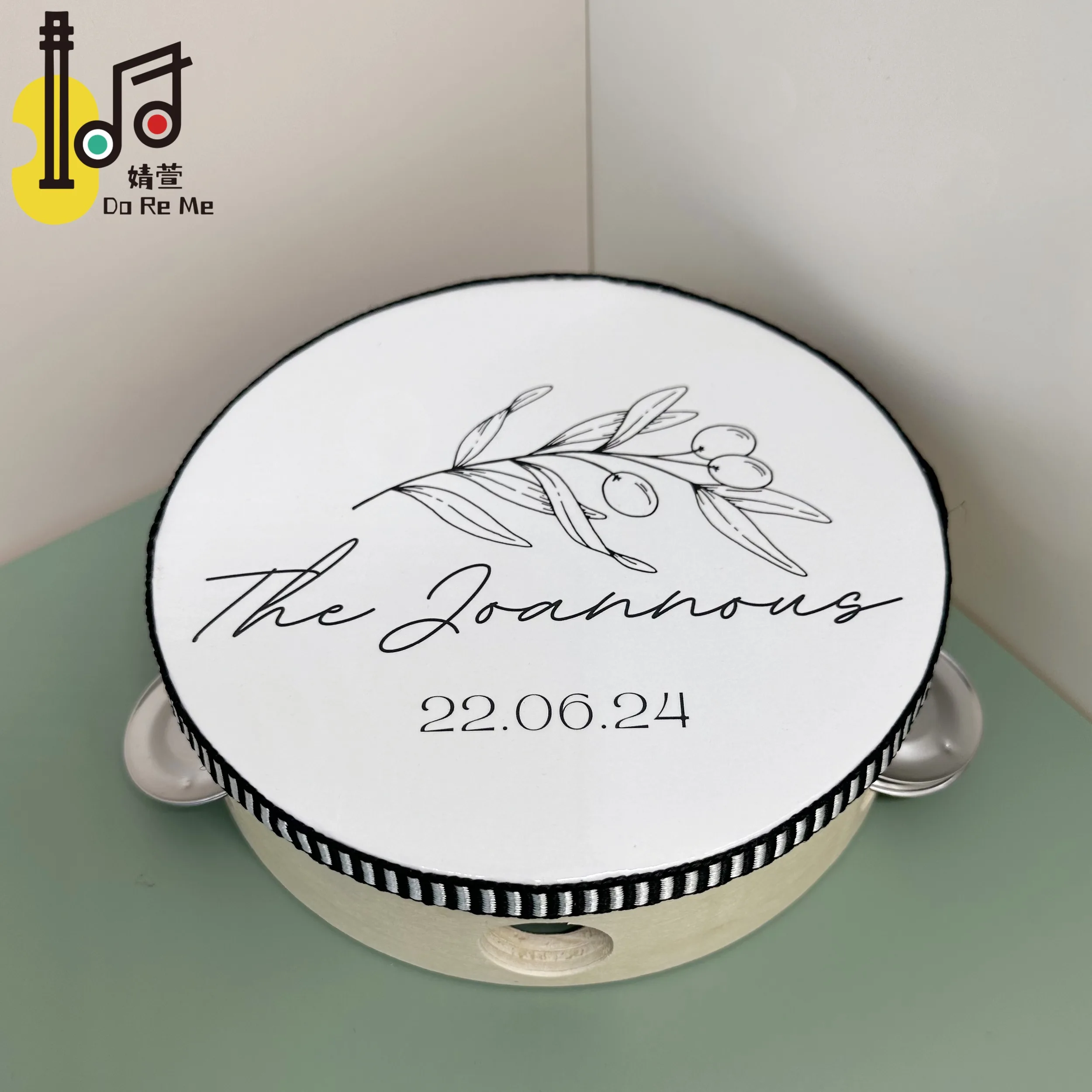6 Inch Tambourin Personalized 15cm Customized Handheld Tambourine 6 Inch Tambourine Drum for Wedding Party Playing Hand Drum Toy