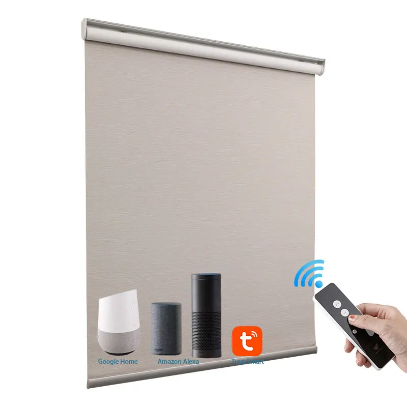 

Smart Blinds Alexa Automatic Roller Blinds Wholesale Google Home Roller Blind with App and Remote Control, Customized color