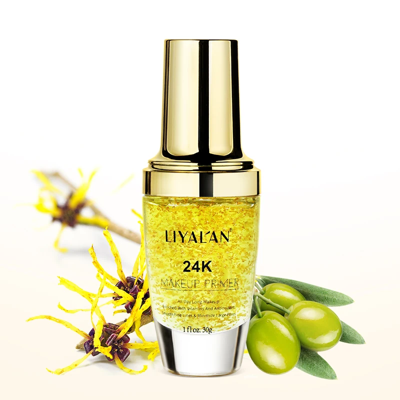 

24K Gold Brighten Moisturizer Beauty Oil Face Primer Skin Makeup Base Primer