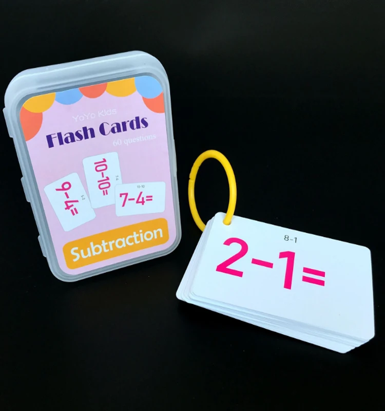 Addition Subtraktion und Multiplikation Division 216pcs Mathematik Flash Cards