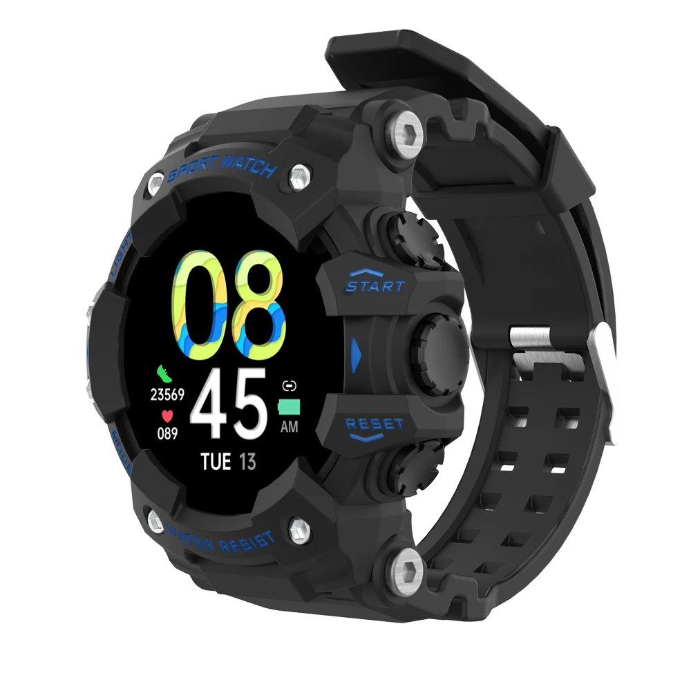 

1.28 inch IPS round screen rolling menu blood pressure monitor remote camera smart sports watch DL13, Black , blue , gold