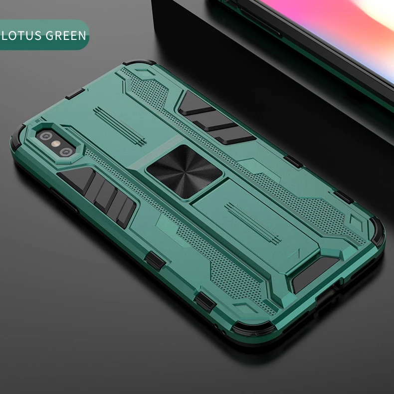 

Custom logo Multi functional Kickstand TPU+PC Mobile Back Cover For iPhone X Cell Phone Case