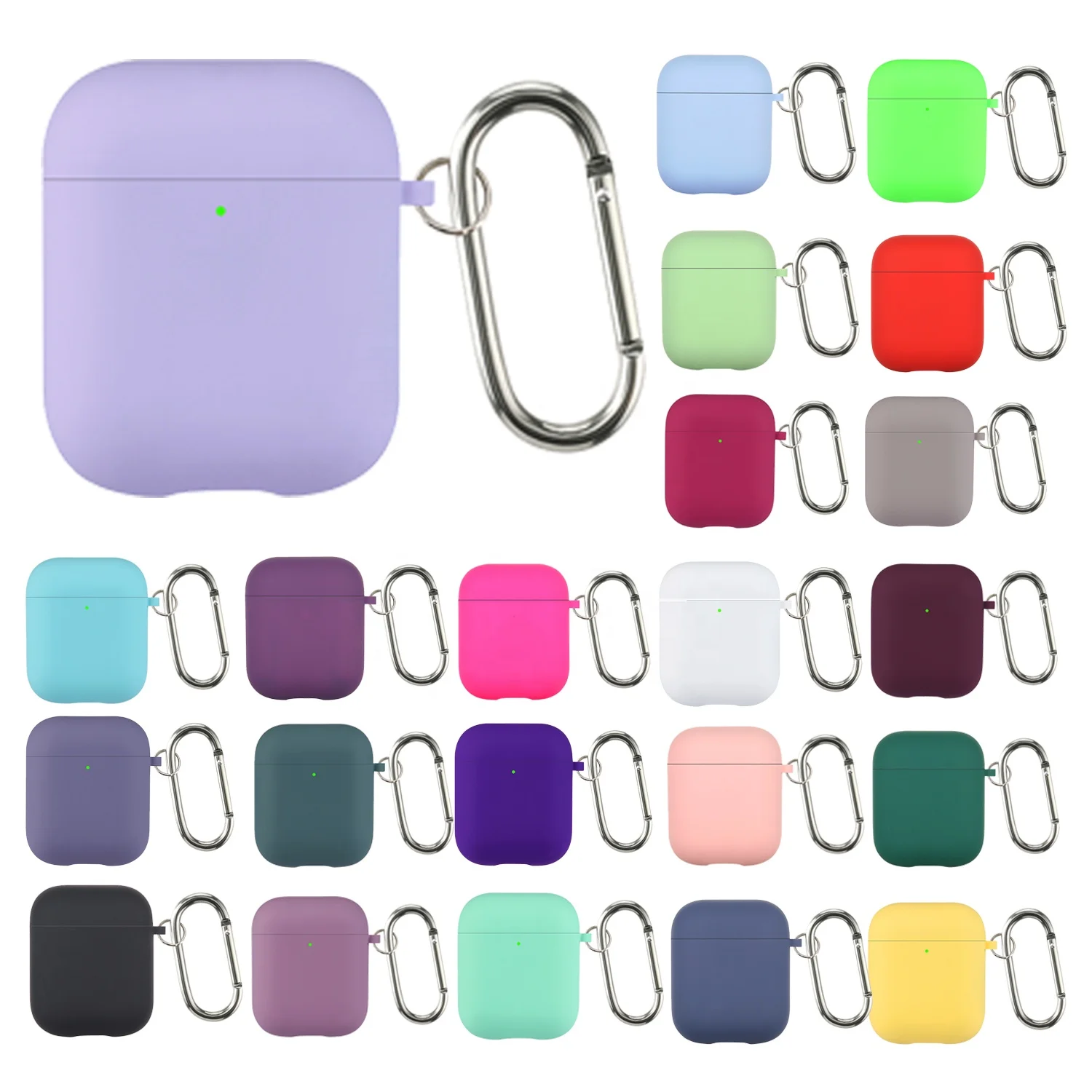 

Factory Wholesale Silicone Case For Airpods 1/2 Protective Headphone Cover Case Fashion Purse For Custom Airpods Cases, Multiple colors