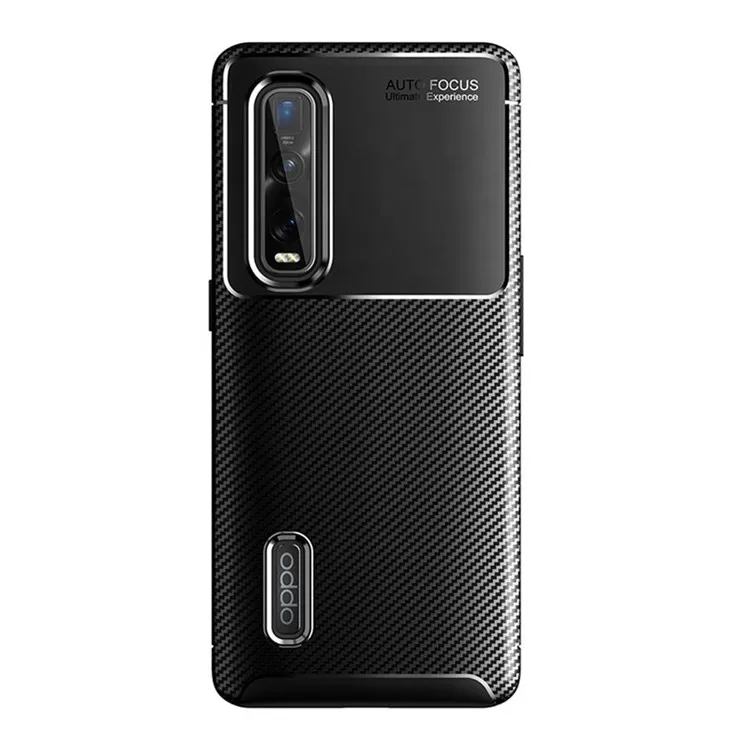 

Protection Silicone Anti-shock Mobile Phone Case Design Carbon Fiber Business for Oppo Find X2 Pro Ce Acceptable Oududianzi
