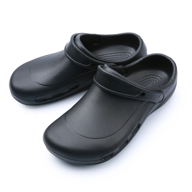 

Hotel Kitchen Clogs Non-slip Chef Shoes Breathable Resistant Cook Working Shoes for men and women, Black