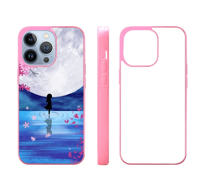 

New Style For iPhone 13 Pro Max 2D Sublimation Blank Mobile Phone Bag & Case Custom Logo Luxury Protection Case, White/green/pink/purple/black/red/dark blue