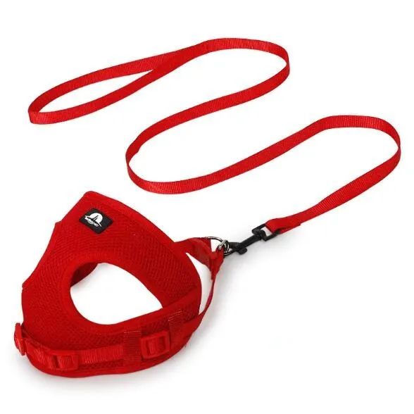 

Wholesale Newest Breathable Mesh Nylon Dog Walking Lead Harness With Pet Leash