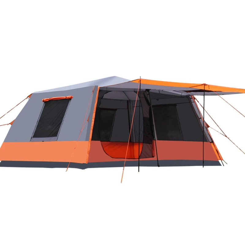 

6-8 Persons Outdoor Automatic Waterproof 2 Bedrooms 1 Living Room Big Camping Family Tent for sale, Customized color