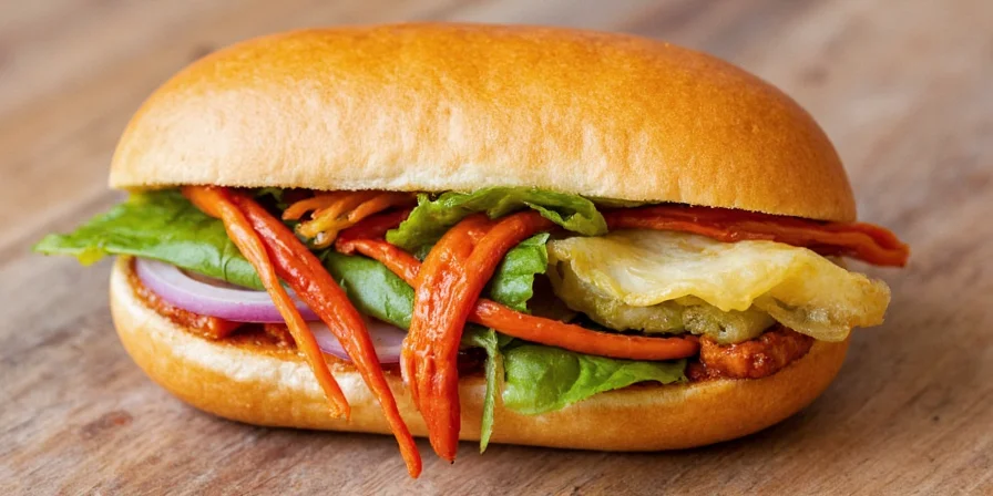 Chili Peppers Inside a Banh Mi