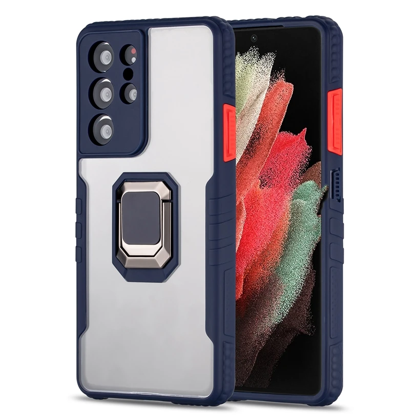 

Luxury Defender TPU PC Case Cell Phone Cover For iPhone X Xs Xr 11 12 mini Pro Max Covers With Hangers Ring Holder Case