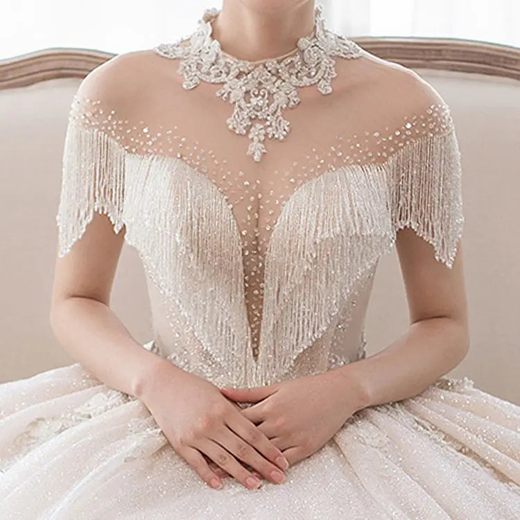 vintage fringe wedding dress