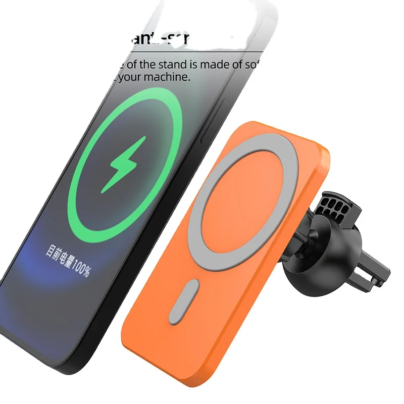 

Wireless charger magnetic Magnetic Car Charger For Iphone 12 magnetic Wireless Car Phone Holder fast wireless charger, Black,white,orange, green