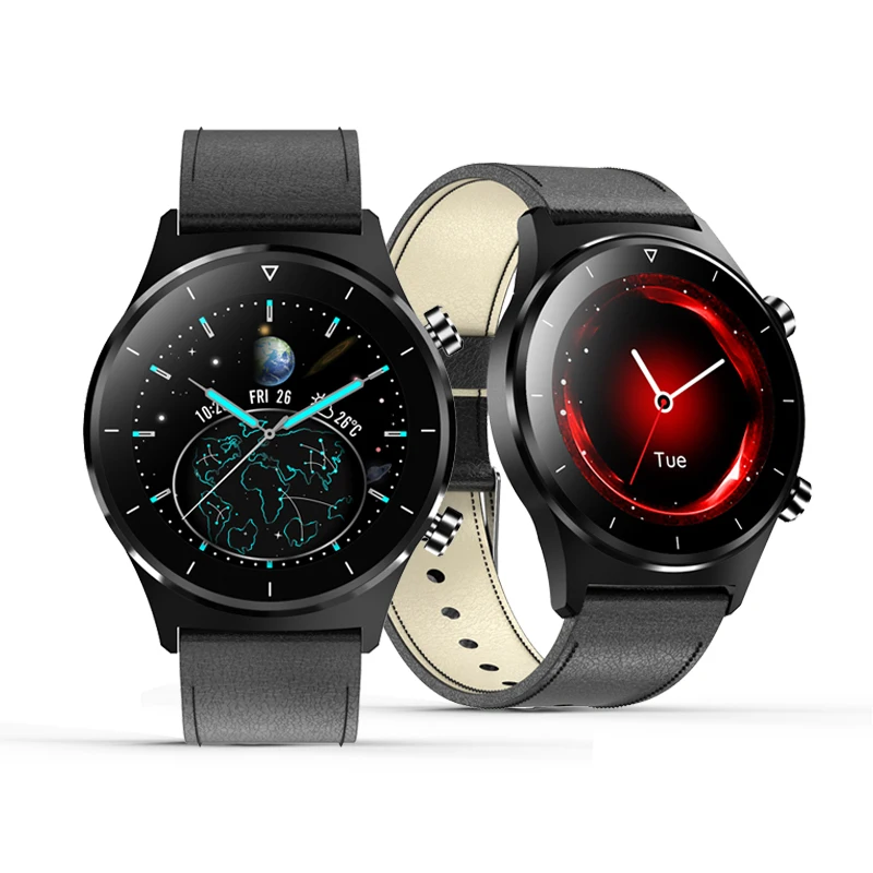 

Sport Waterproof Wristwatches VE13 Android Ios Smartwatch Fitness Round Smart Watch With Sports For Men Women, Black brown silver