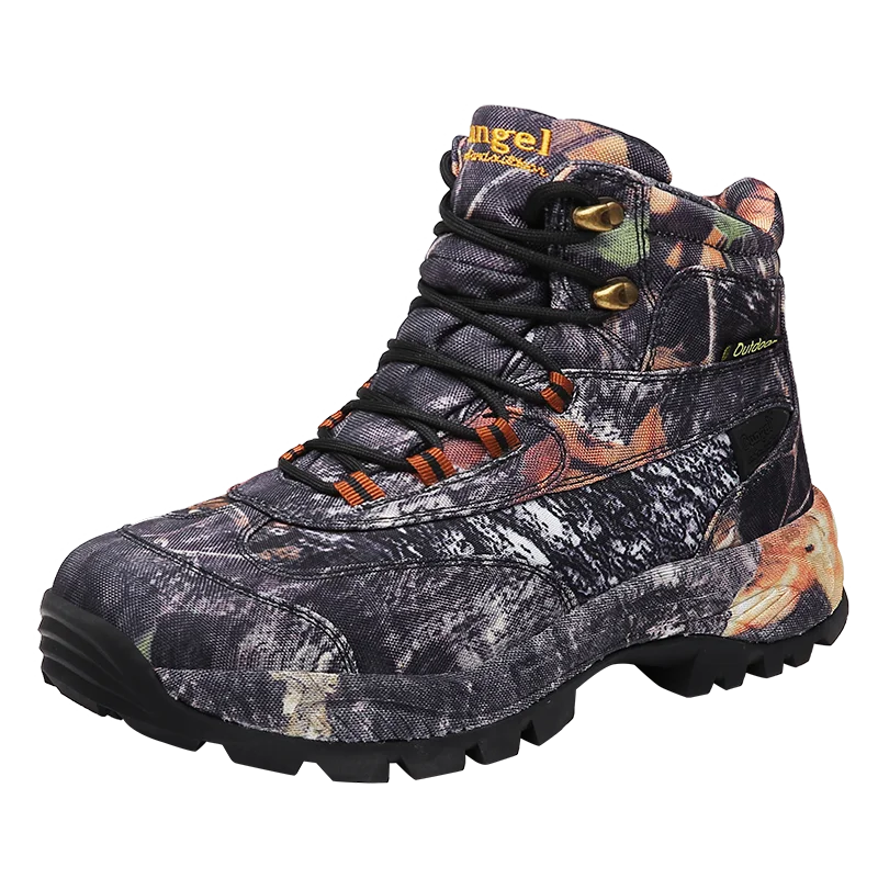 

Men's Hiking Shoes Winter Outdoor Camouflage Hiking Shoes Non-slip and Wear-resistant Boots, As show