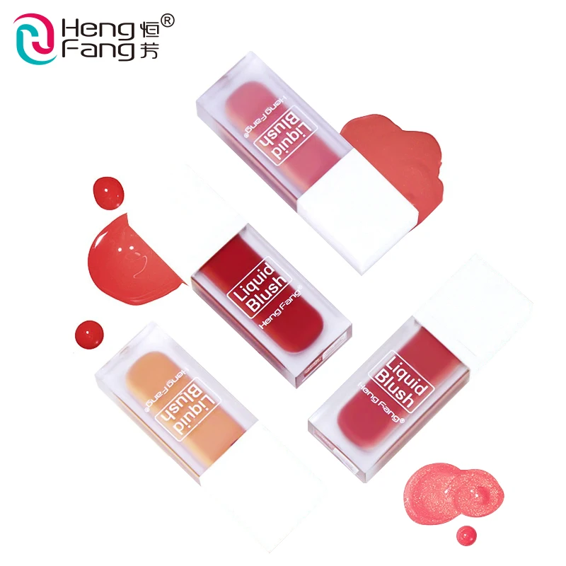 

Soft Texture Bright Up Cheek Glossy Liquid Blush Private Label lip and cheek soft glow tint, 4 colors