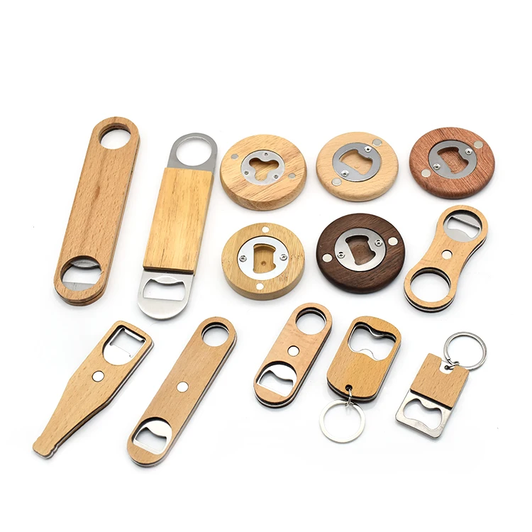 

Bartender Beer Bottle Openers Multifunction Wooden Corkscrew Bamboo Wooden Decoration Magnetic Bottle Opener For Refrigerators, Brown,red,black