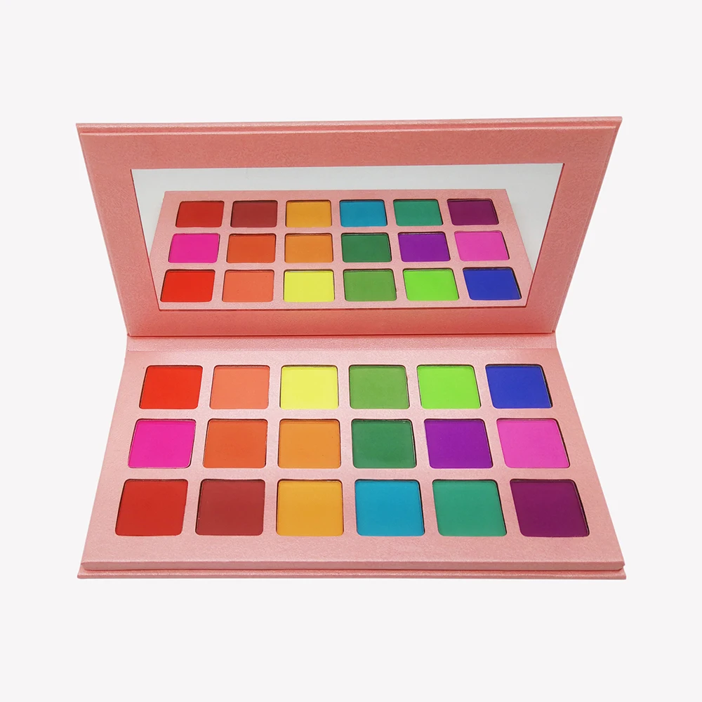 

18 Colors Colorful Custom Eyeshadow Palette Private Label Matte Shimmer Small Portable Eye Shadow Mineral Custom Beauty Makeup