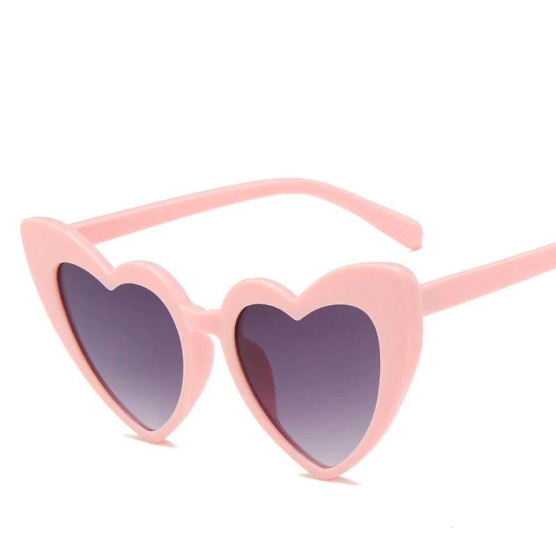 

Kids Shape Woman Fashion Pink White Trending Large Uv400 Sun Glasses Custom Trendy Women Heart Sunglasses 2021, Multi colors