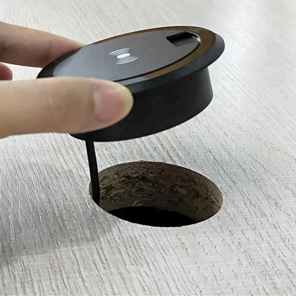 

High quality Furniture wireless charger mountable embedded USB office desk QC3.0 wireless charger