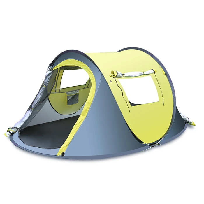 

In stock UV protection easy install stable family outdoor detachable two doors breathable tents, Green,yellow,blue,black