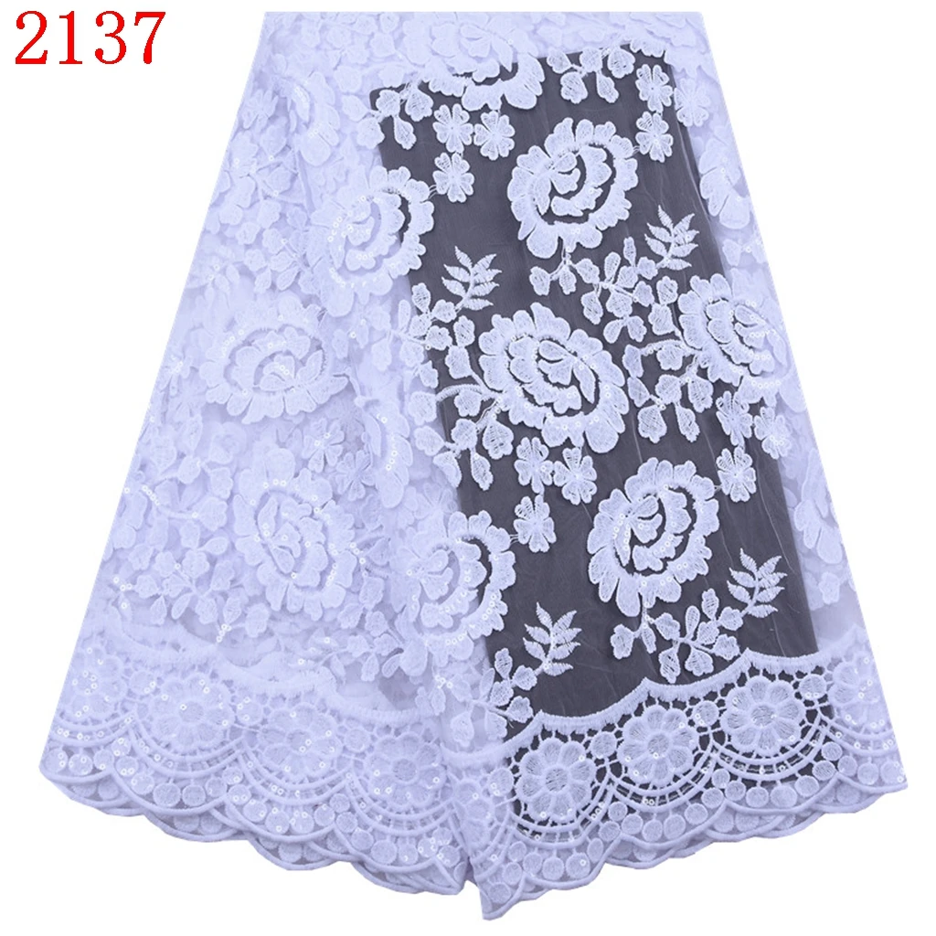 

Cheaper Milk Silk Lace Fabric With Sequins Embroidery Sequin Tulle Lace Fabric French Lace With Sequin 2137