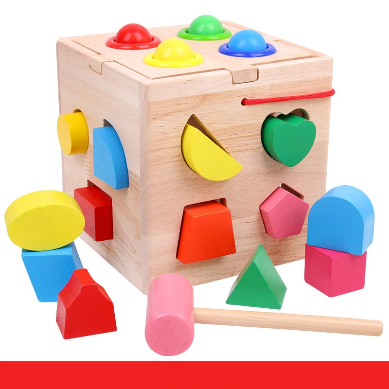 

17-Hole Cube Box Hammer knocking Colorful Educational Disassembly Activity