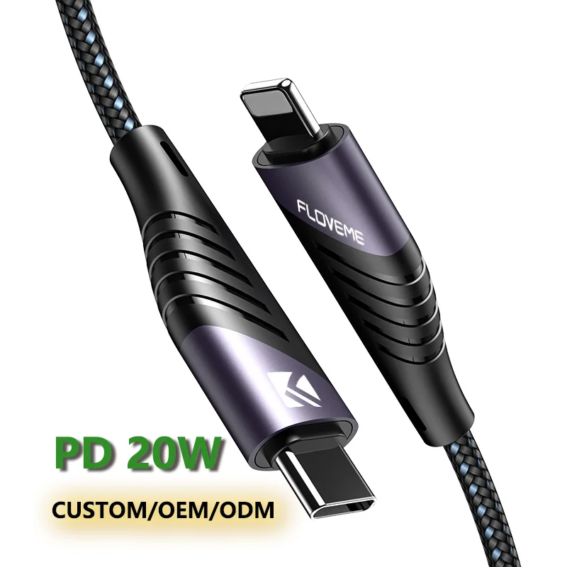 

Free Shipping 1 Sample OK FLOVEME PD 20W Fast Charger Cable for iPhone 13 usb kabel Type C to Lighting Cable Fast Charging