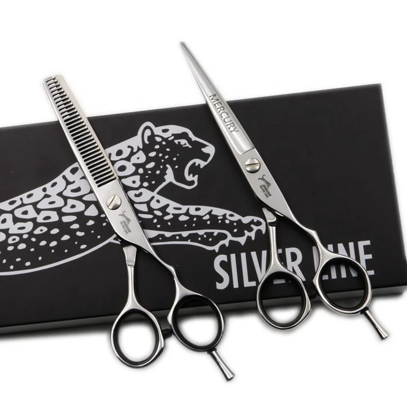 

hair scissors Professional Hairdressing scissors set Cutting+Thinning Barber shears High quality Silver Styles