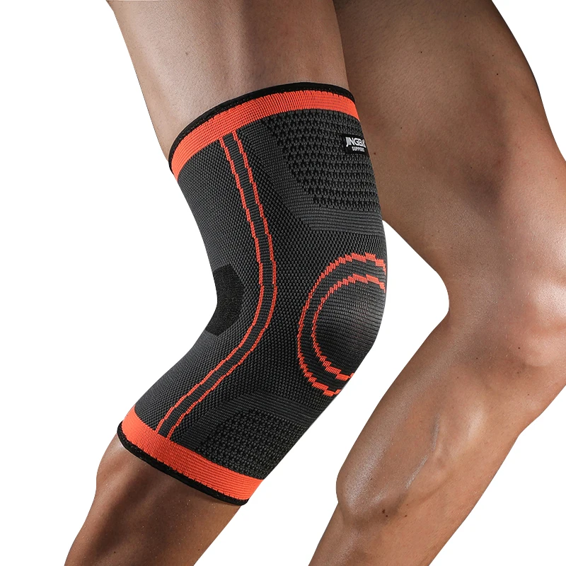 JINGBA Custom Premium Flexible Knee Support Brace Volleyball Basketball Joint Bandage Leg Sleeves for Compression Protection