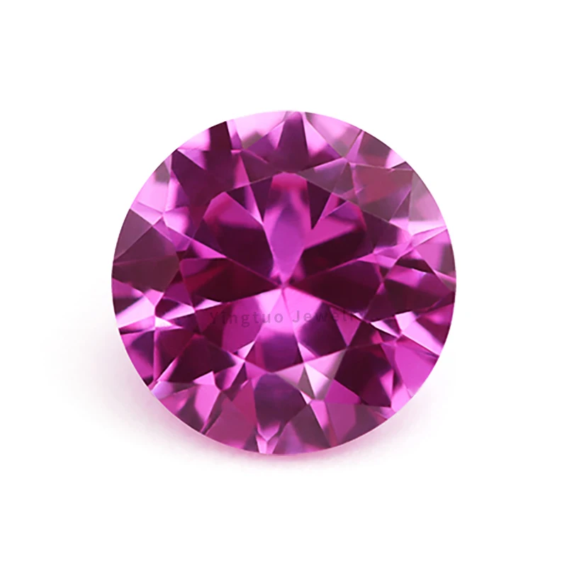 

Wholesale 3# Synthetic Round Shape Corundum Loose Gemstone Ruby
