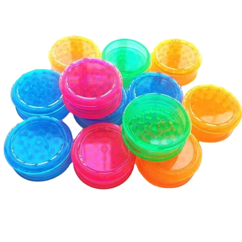 

2021 Manufacturer New 60Mm Plastic Color Portable Smoking Accessories Weed Wholesale Herb Grinder For Health Smoke, Color is random (red,blue,white,black.green)