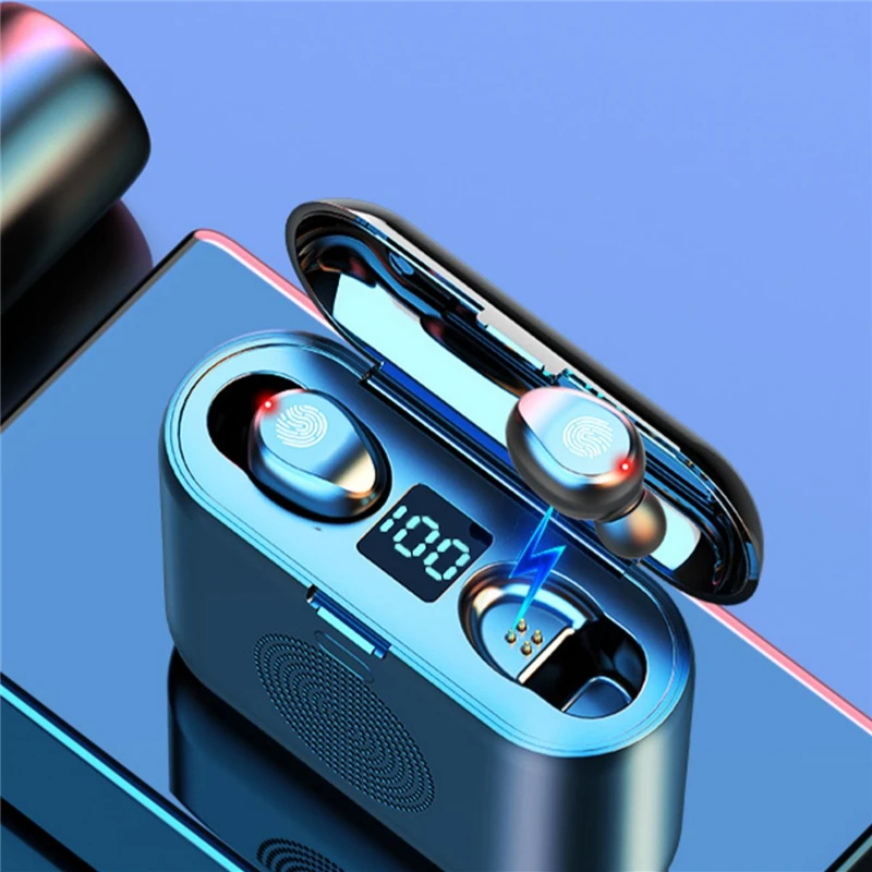 

2021 new arrival 3 in 1 gusanofonos wireless earbud audifonos f9 con parlant