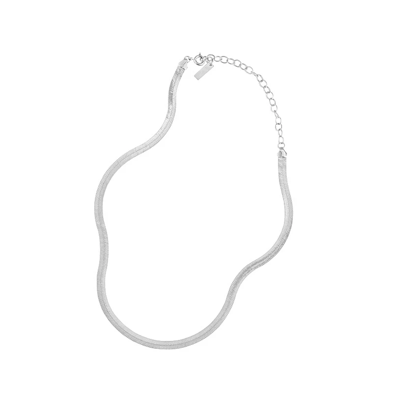 

New fashion trendy classic basic style link design accessories women sterling silver 925 jewelry sets chain necklace for ladies