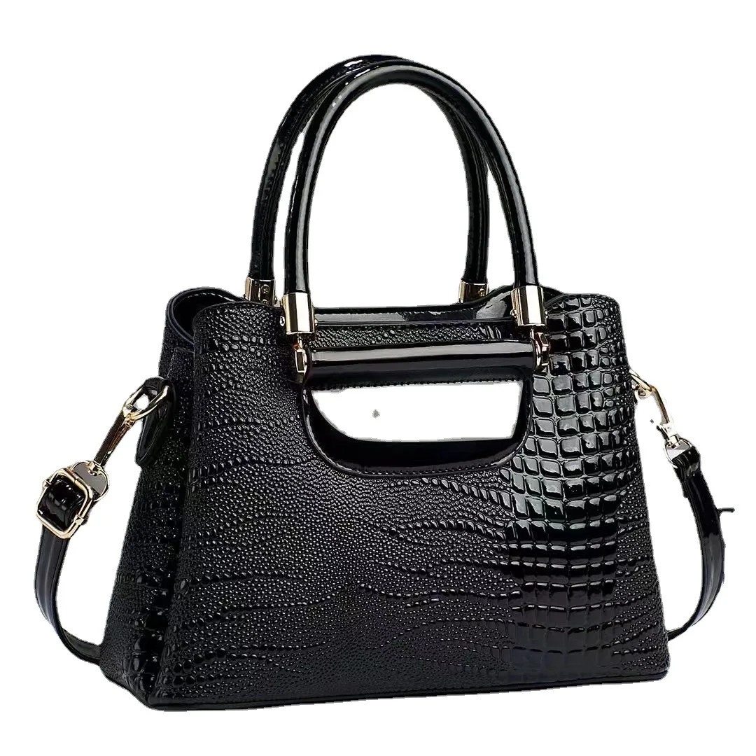 

Shiny Leather Stone Pattern Bucket Bag 2023 New Handbag High Capacity Women's Shoulder Bag