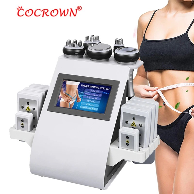 

2021 multifunctional Kim 8 lipocavitation Rf Lipo Laser Body Slim Cavitation 40k 6 En 1 Lipo Cellulite Vacuum Beauty Machine, White