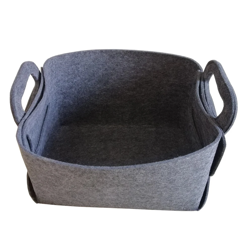 

Ready to ship home foldable storage bag felt laundry basket