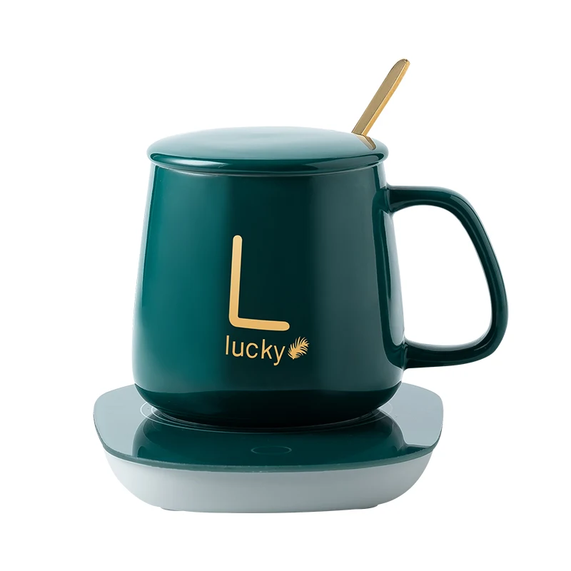 

Christmas Gifts Coffee Mug Warmer 55 Degree Ceramic Cups Wareless Charger Mugs