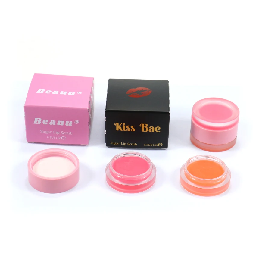 

high quality natural vegan custom wholesale Organic lip care scrub custom Private label lip scrub lip balm